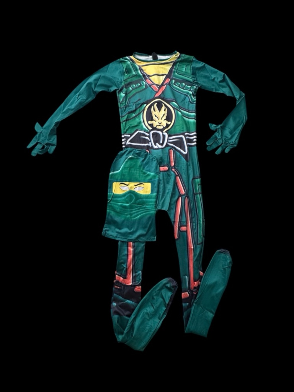 New Green Ninja Kids Costume - 150 cm 4 feet 11”